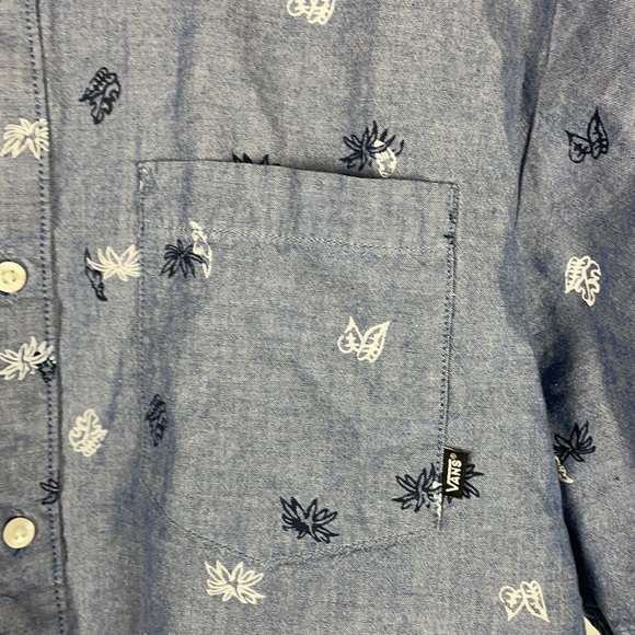 NWOT VANS Casual Leaf Pattern Dress Shirt Sz XL - Picture 4 of 8